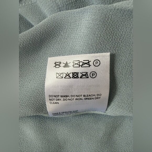 NEW Reformation Meadow Puff Sleeve Midi Dress in Mineral Blue | size S - Picture 13 of 14